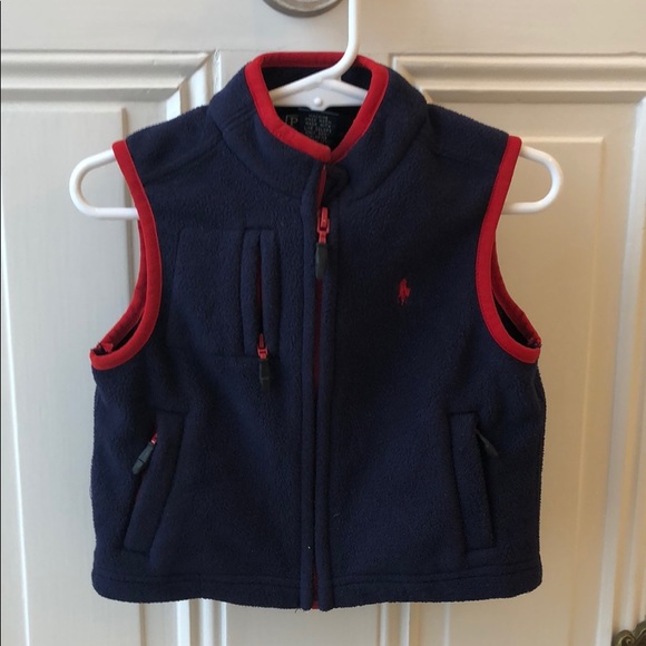 Boys Ralph Lauren Polo Navy fleece vest